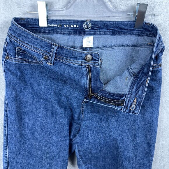 W62 Skinny Jeans Signature Fit Medium Wash Denim Women's Blue Size 10 - Picture 4 of 10